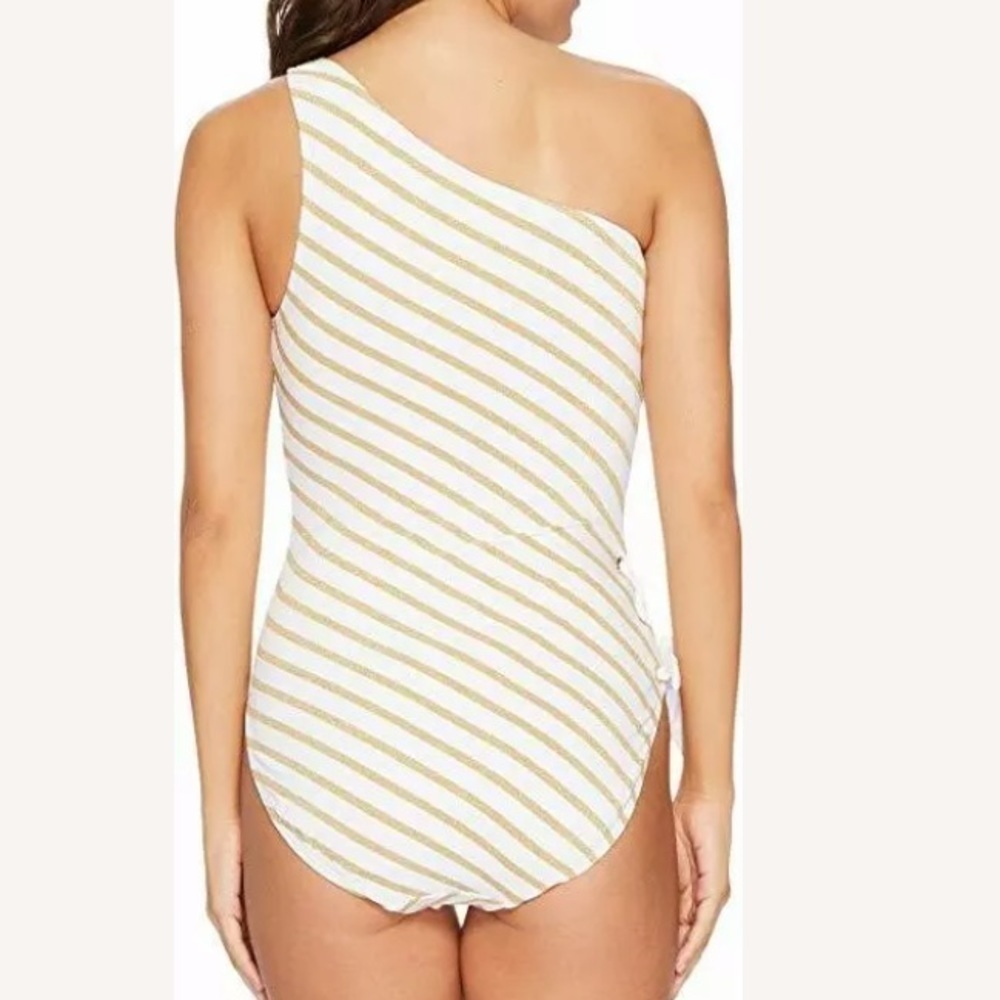 LAUREN Ralph Lauren Lurex Asymmetrical One Piece - Picture 3 of 6